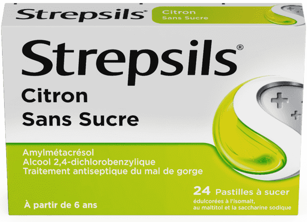 Strepsils Citron Sans Sucre x 24